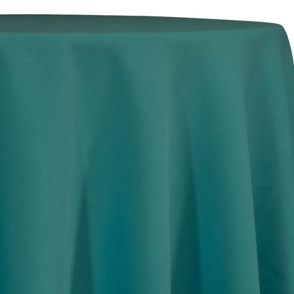 1pc - Premium Poly (Poplin) Table Linen 108" Round - Teal 2052