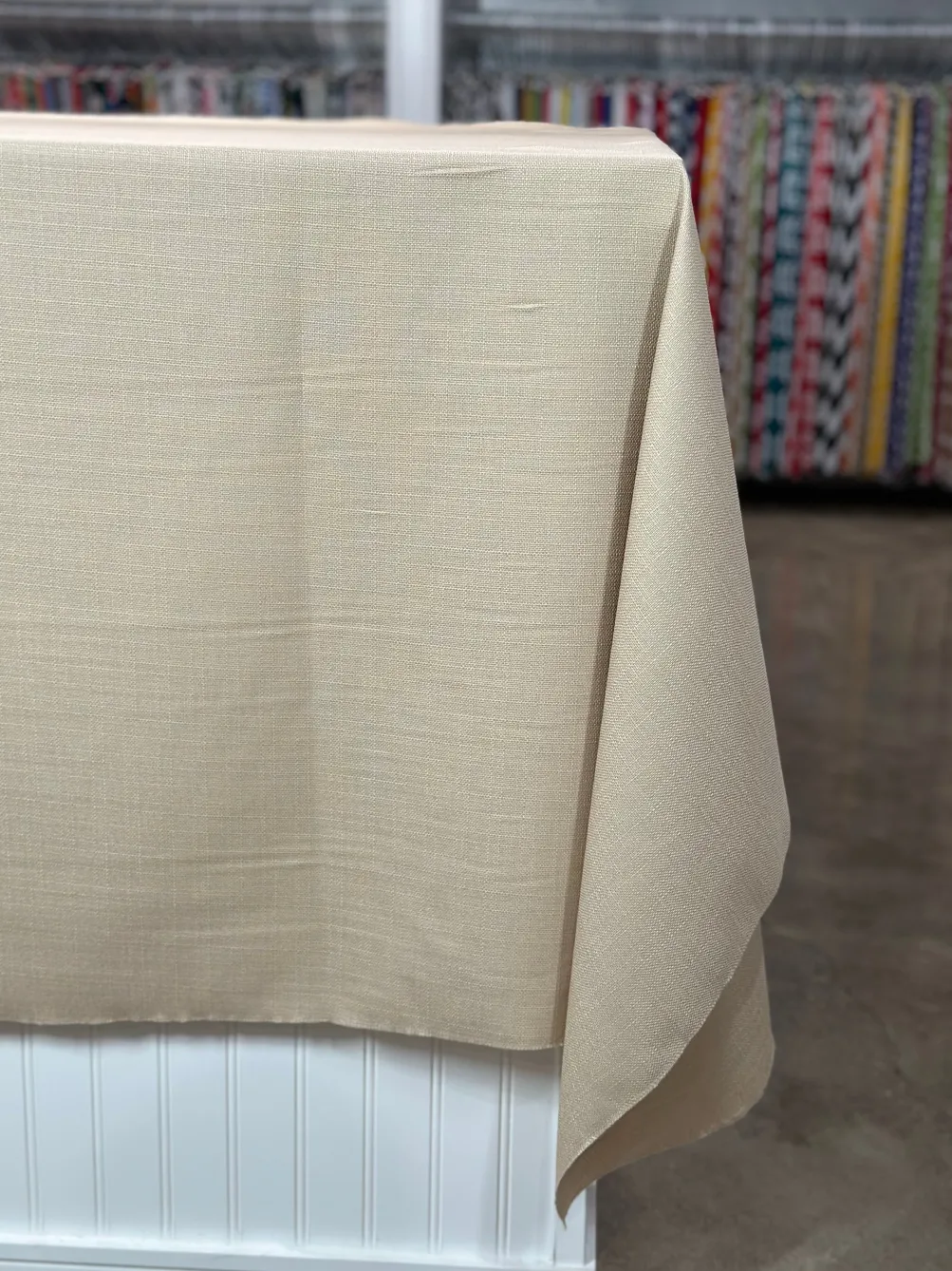 1pc - Rustic Linen Table Linen in Wheat (90"x156" Banquet)