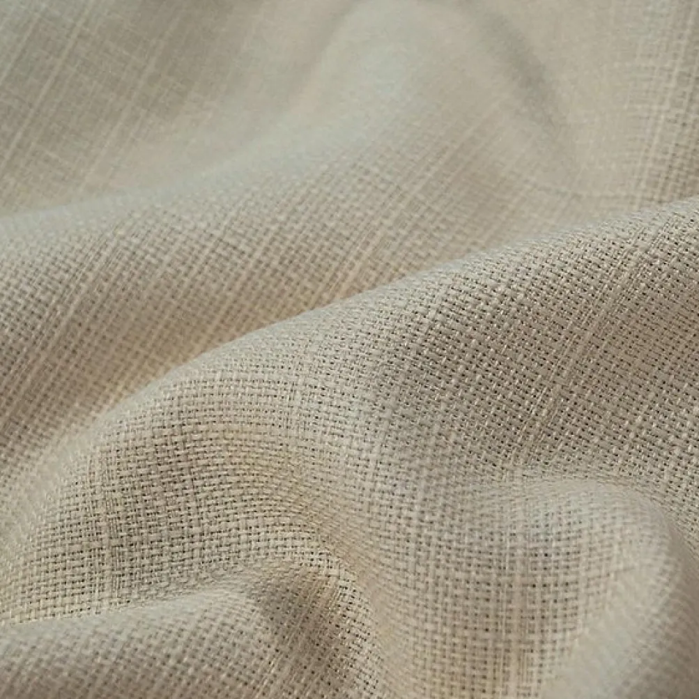 1pc - Rustic Linen Table Linen 132" Round - Ivory