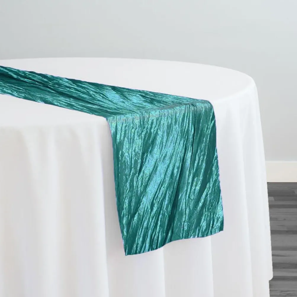 6pcs - Accordion Taffeta Table Runner 14"x108" - Oasis