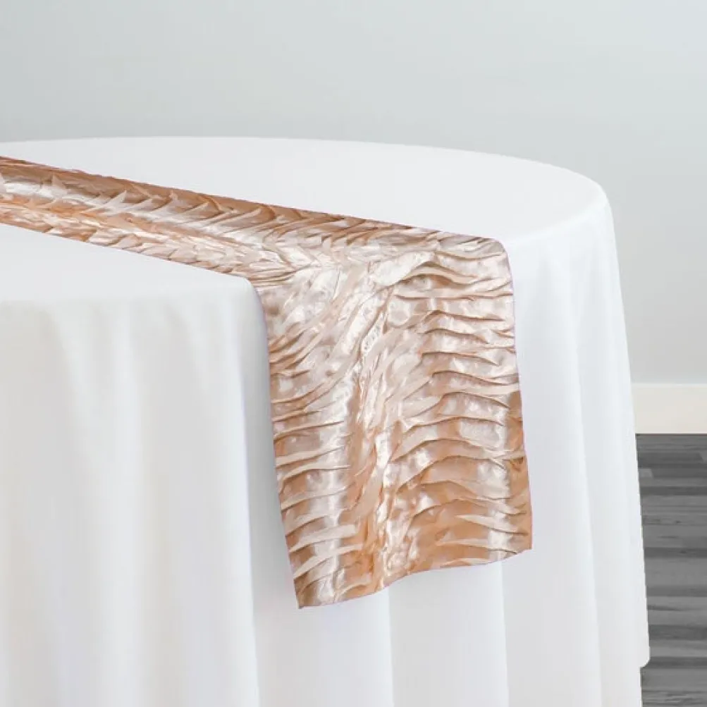 10pcs - Austrian Wave Satin Table Runner 14"x108" - Rose Powder