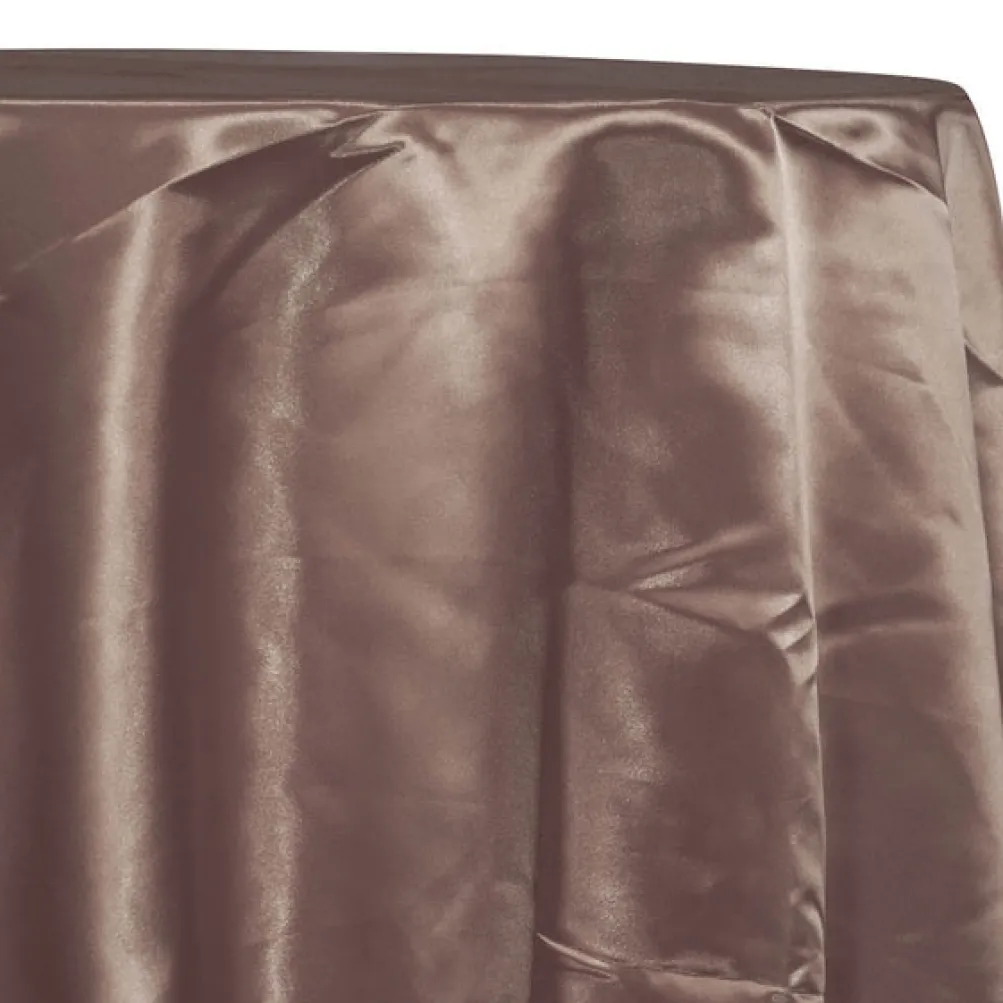 6pcs - Bridal Satin Table Linen 72"x72" Square - Taupe 17