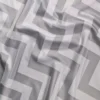 16pcs - Chevron Print (Lamour) Table Runner 14"x108" - Silver and White