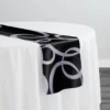 7pcs - Cirque Jacquard (Reversible) Table Runner 12"x12" - Black