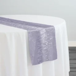 15pcs - Crush Shimmer (Galaxy) Table Runner 14"x120" - Silver