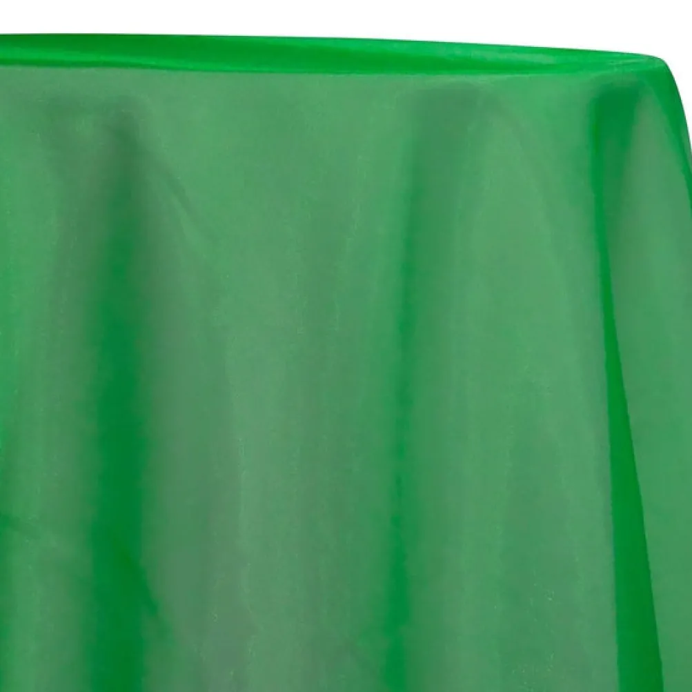 12pcs - Crystal Organza Table Linen 72"x72" Square - Green 1875