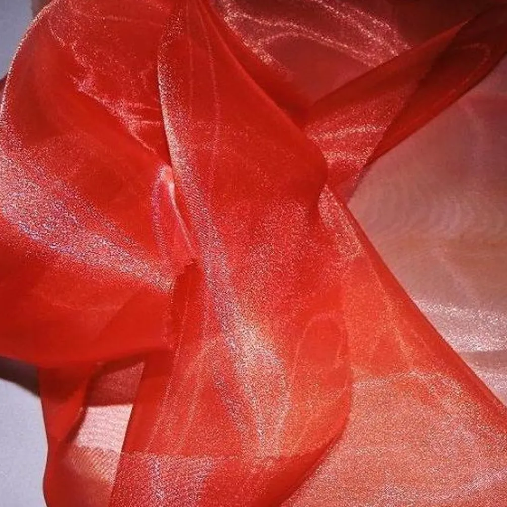 10pcs - Crystal Organza Table Linen 72"x72" Square - Red 975