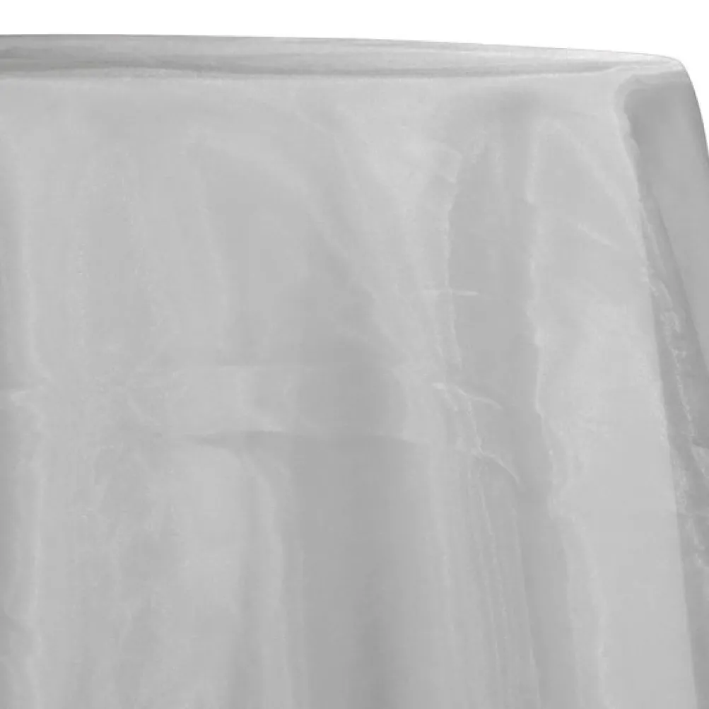 8pcs - Crystal Organza Table Linen 85"x85" Square - White 700