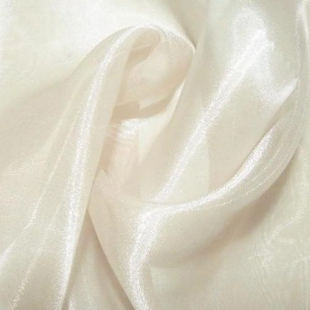 10pcs - Crystal Organza Table Linen 72"x72" Square - Ivory 605