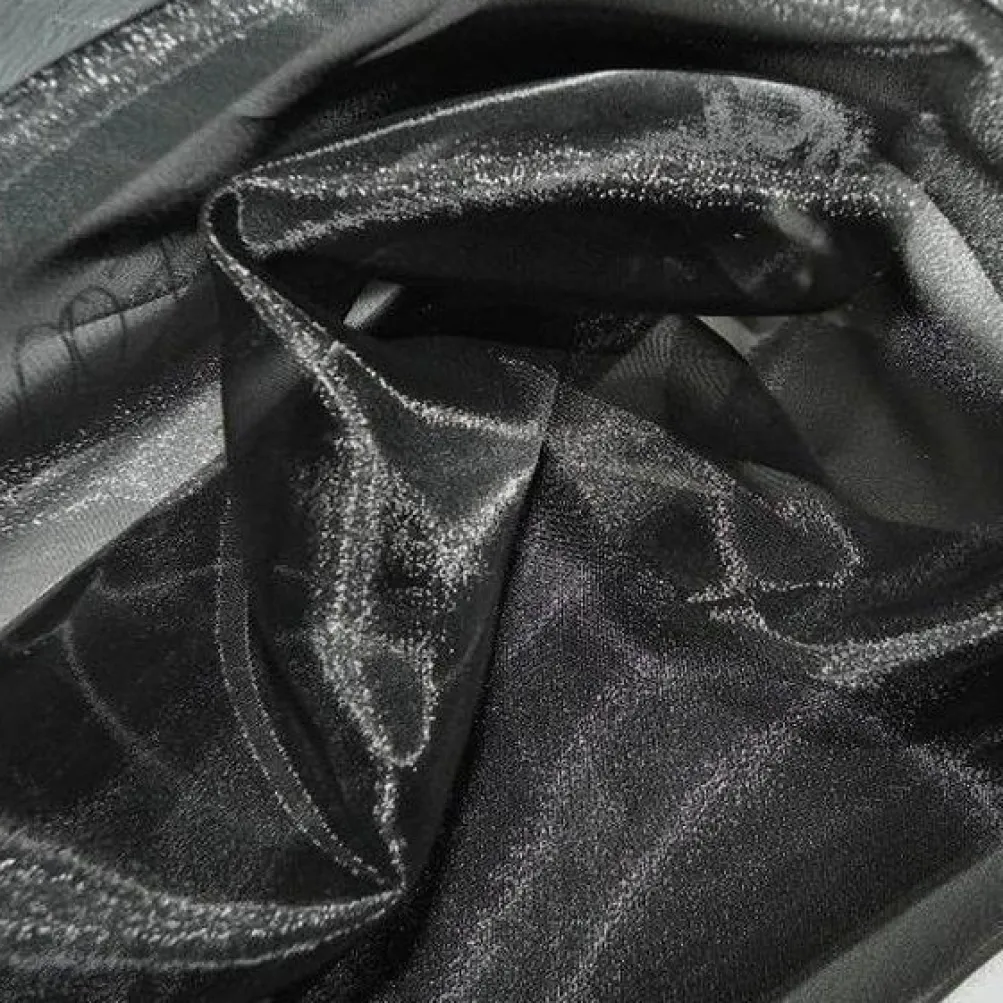 6pcs - Crystal Organza Table Linen 85"x85" Square - Black
