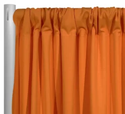 1pc - Scuba (Wrinkle-Free) Drapery Panel in Orange 1406 (12' Tall x 58