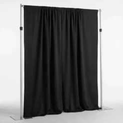 1pc - Scuba (Wrinkle-Free) Drapery Panel in Black (8' Tall x 58