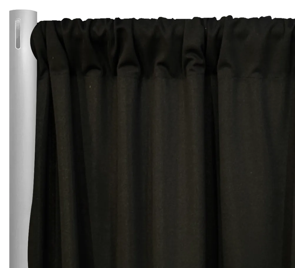 1pc - Scuba (Wrinkle-Free) Drapery Panel in Black (8' Tall x 58" Wide)