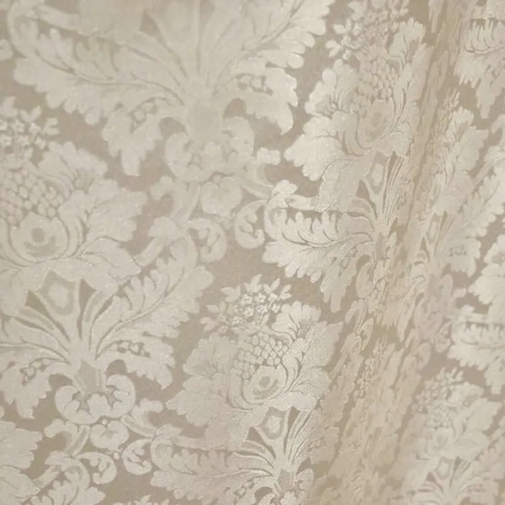 4pcs - Damask Poly Table Linen 58"x58" Square - Ivory