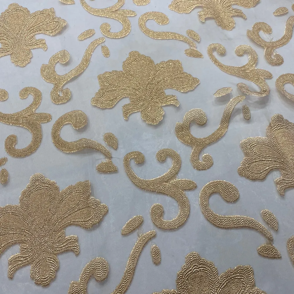10pcs - Fleur De Lis Table Runner 20"x120" - Champagne