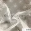 63pcs - Pearl Organza - 8"x108" Sash w/ Straight Ends - White
