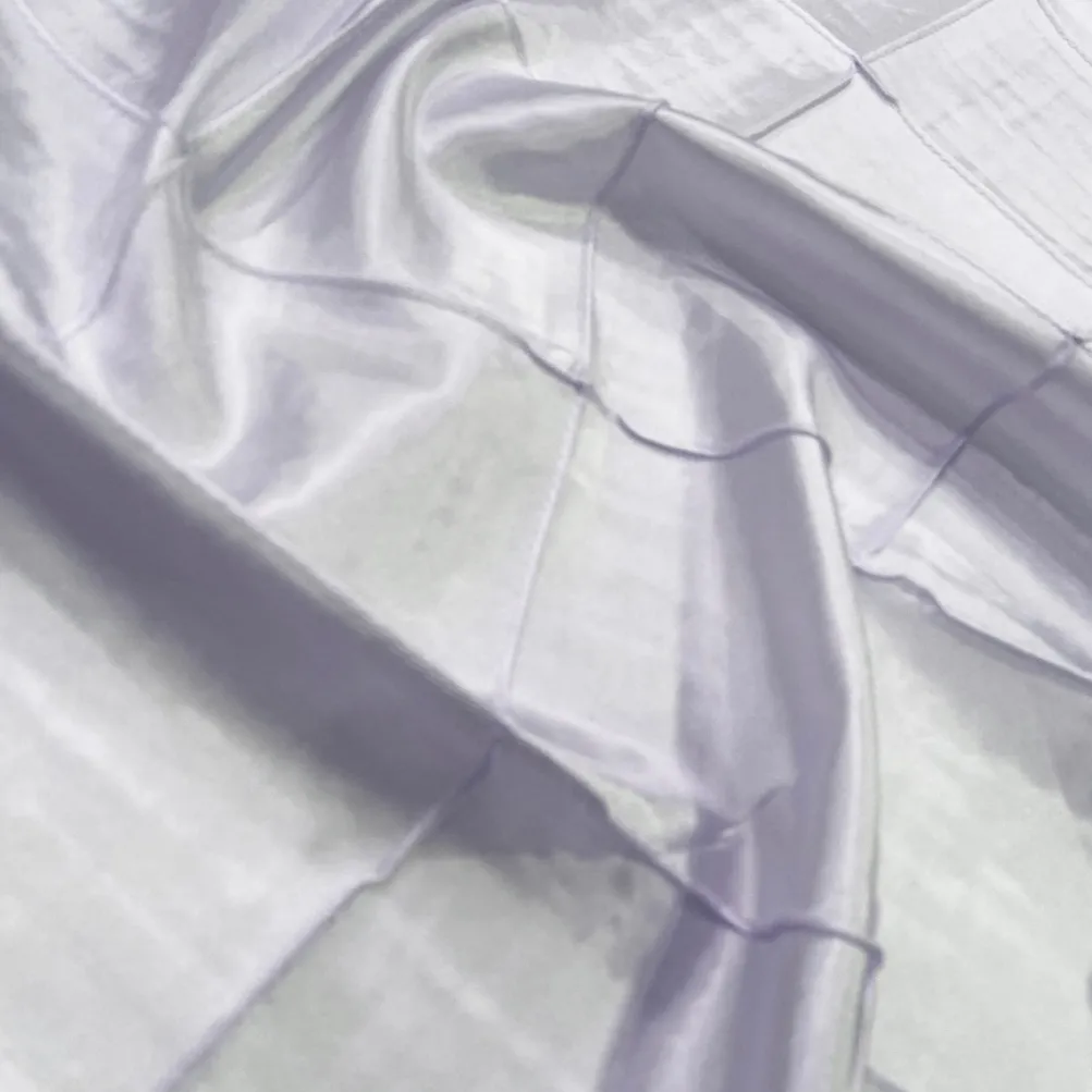 2pcs - 4" Pintuck Taffeta Table Linen 90"x156" Banquet - White