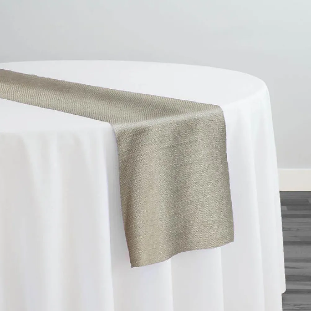 10pcs - Rustic Linen Table Runner 14"x120" - Wheat