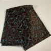 10pcs - Swirl Embroidery Sheer - 72"x72" Square - Turquoise on Brown