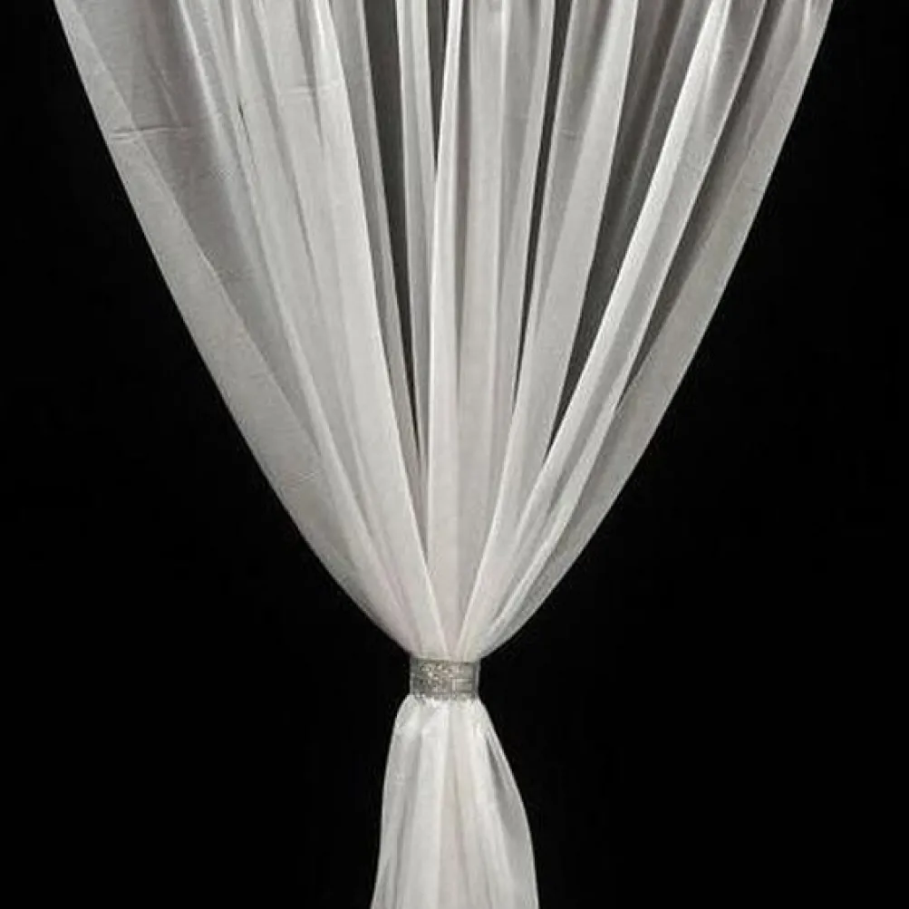 1pc - Voile Drapery Panel in White (10'Tall x 58" Wide)