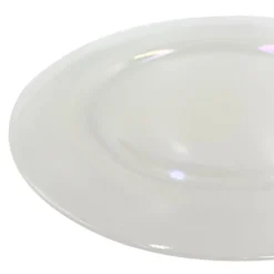 Pearla - Glass Charger Plate in White (Item # 1402)