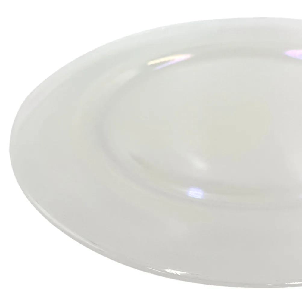 Pearla - Glass Charger Plate in White (Item # 1402)