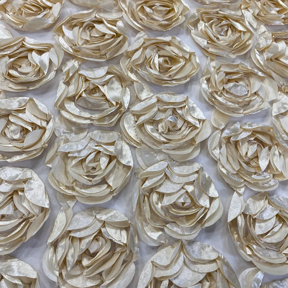 Peony Bouquet Table Linen in Champagne