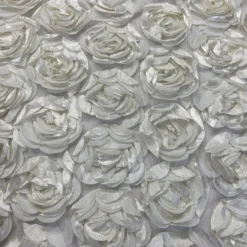 Peony Bouquet Table Runner in Ivory