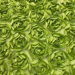 Peony Bouquet (w/ Poly Lining) Table Napkin in Lime