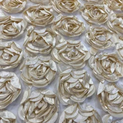 Peony Bouquet (w/ Poly Lining) Table Napkin in Champagne