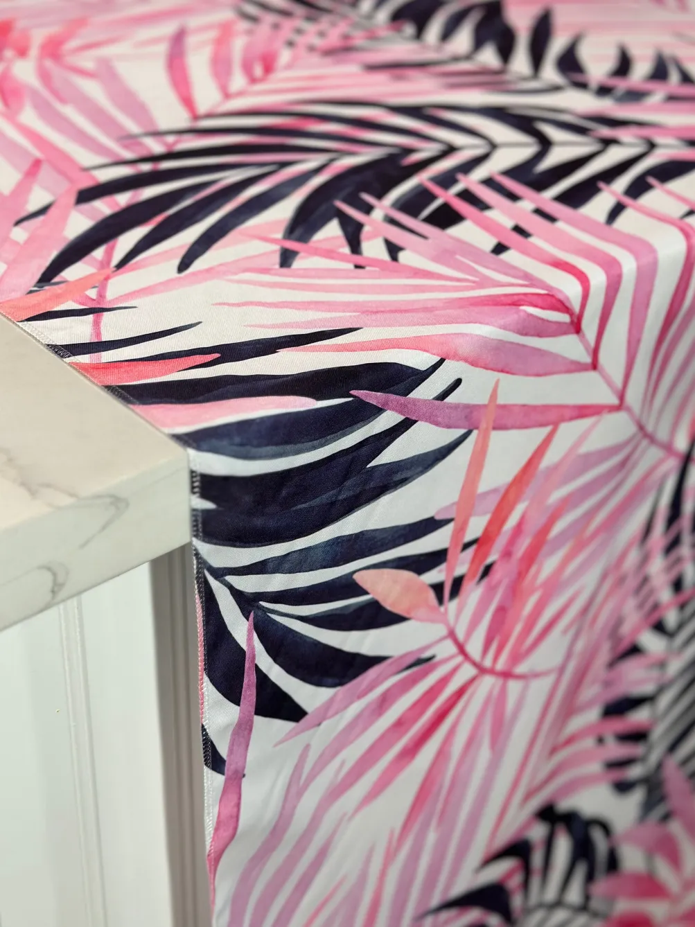 Pink Botanical (Poly Print) Table Linen