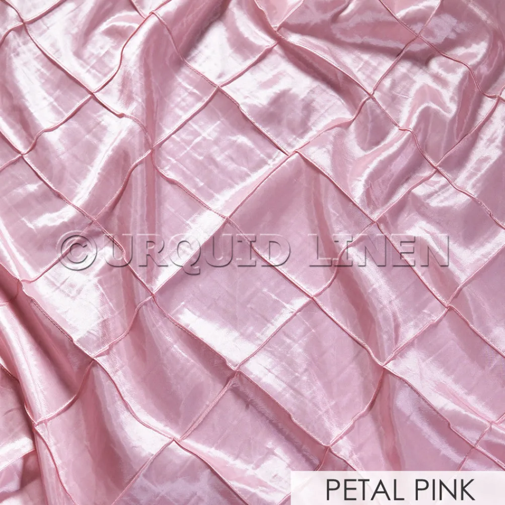 4" Pintuck Taffeta Banquet Fitted Tablecloths - Hospitality Line