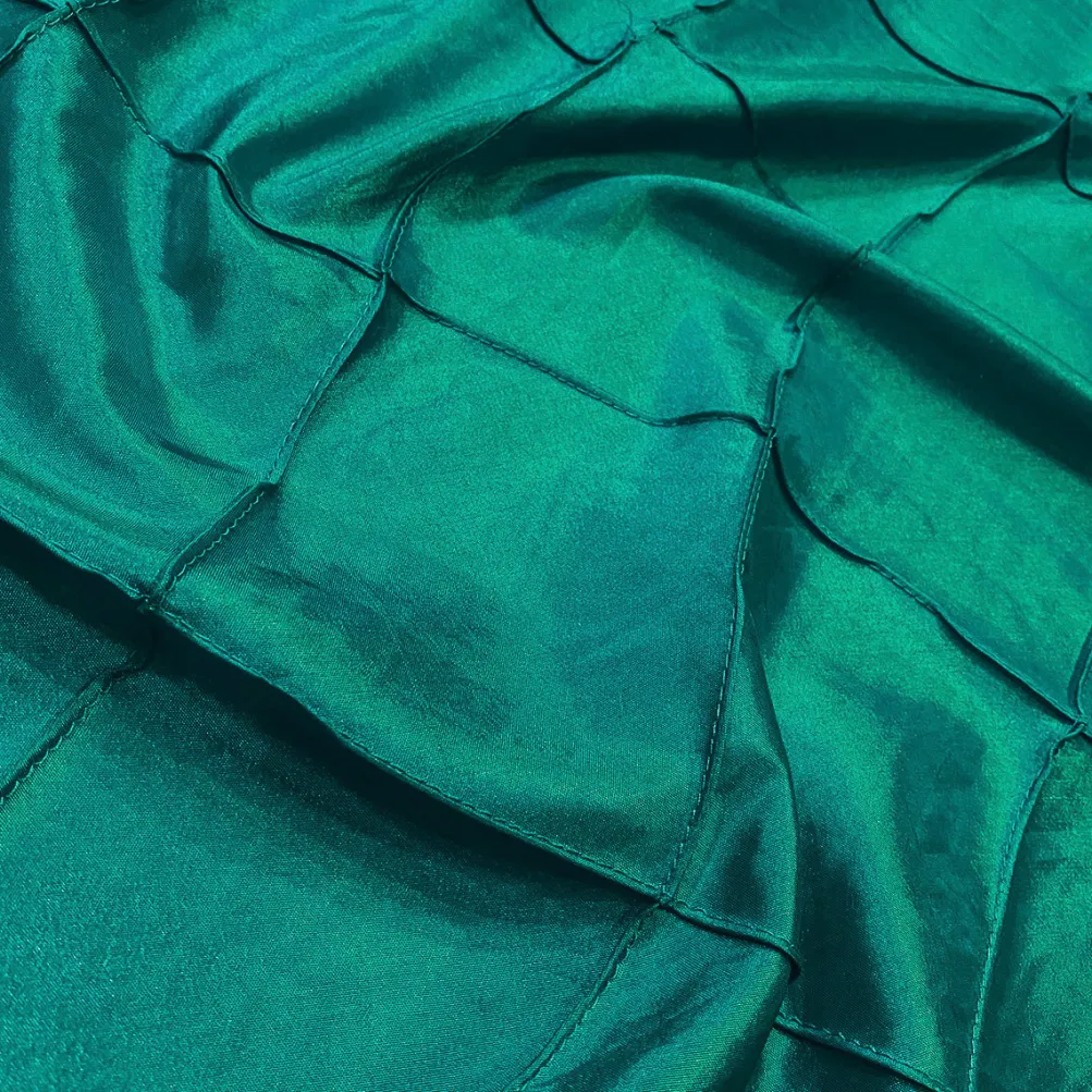 4" Pintuck Taffeta Table Linen in Oasis 065