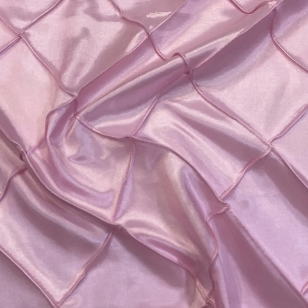 4" Pintuck Taffeta Table Linen in Pink 072