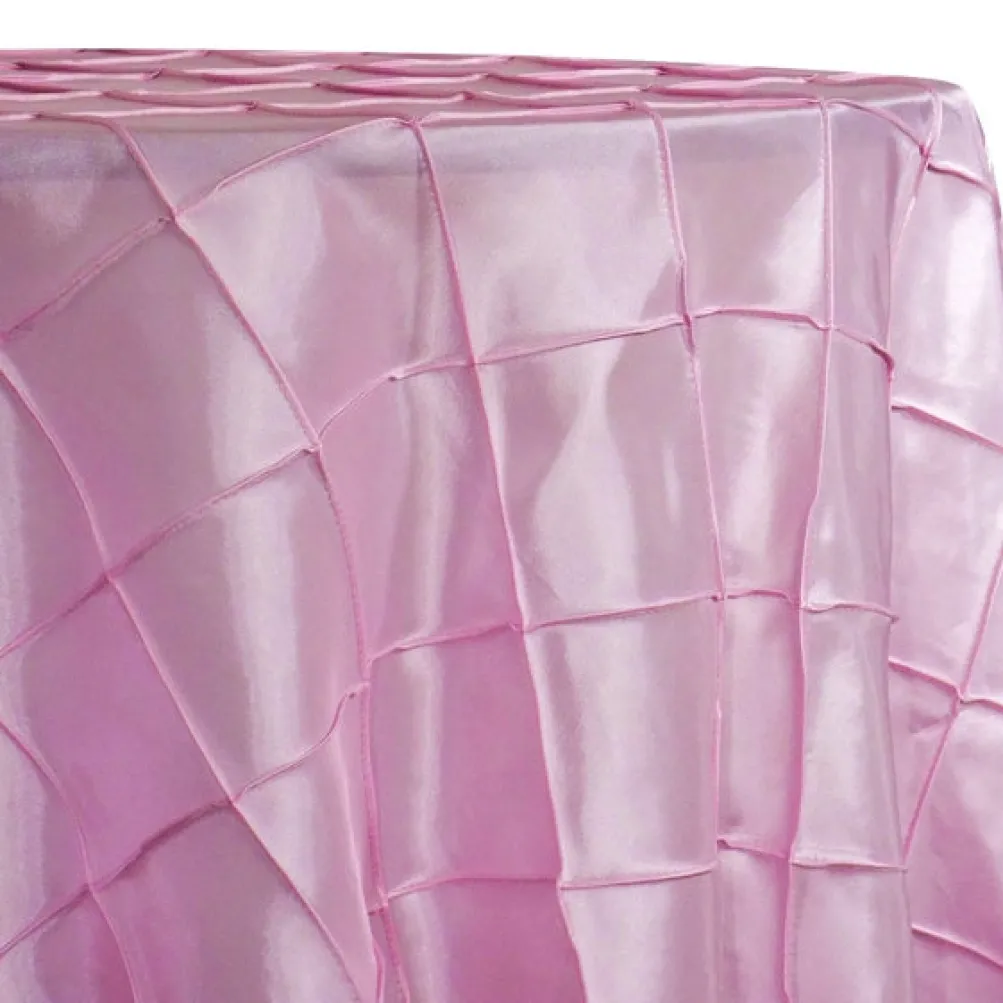 4" Pintuck Taffeta Table Linen in Pink 072