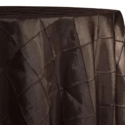 4" Pintuck Taffeta Table Linen in Brown 036