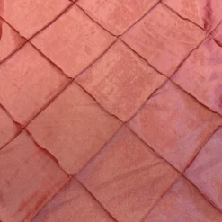 4" Pintuck Taffeta Table Linen in Coral 131