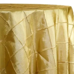 4" Pintuck Taffeta Table Linen in Buttercup 114