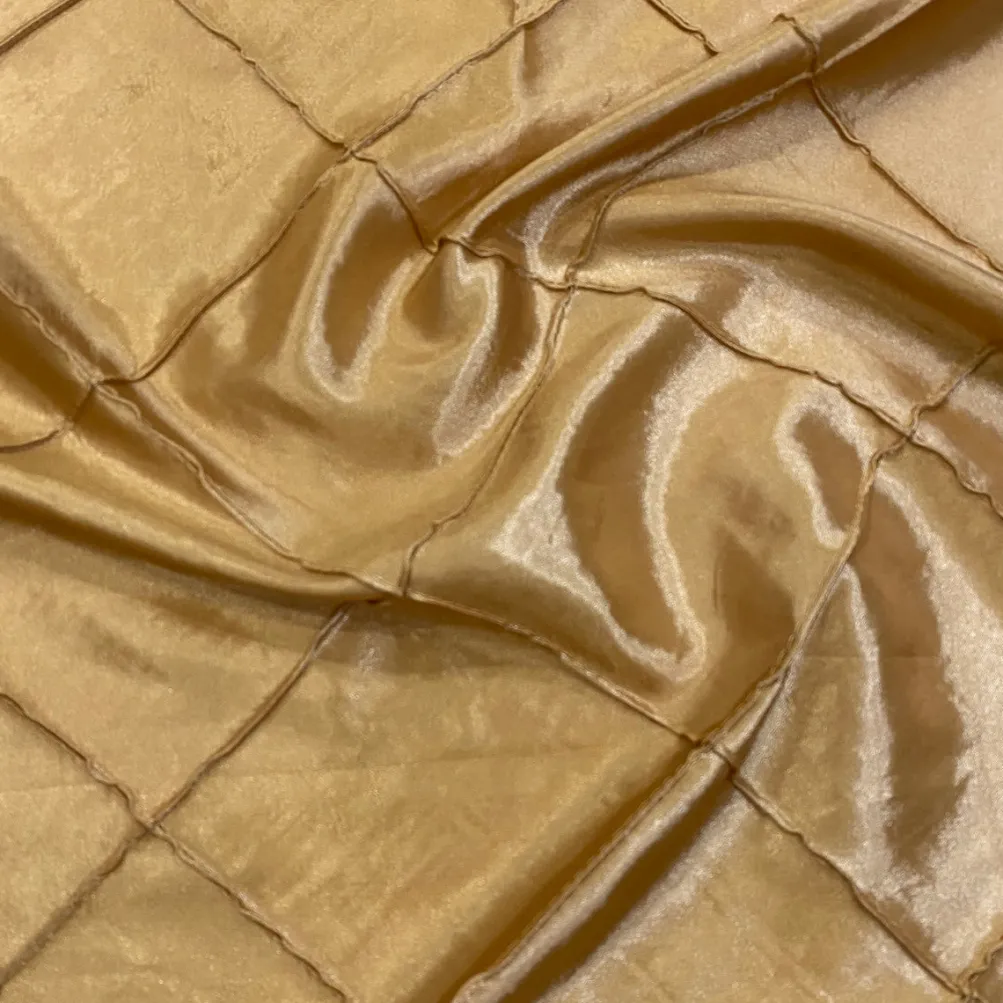 4" Pintuck Taffeta Table Linen in Buttercup 114
