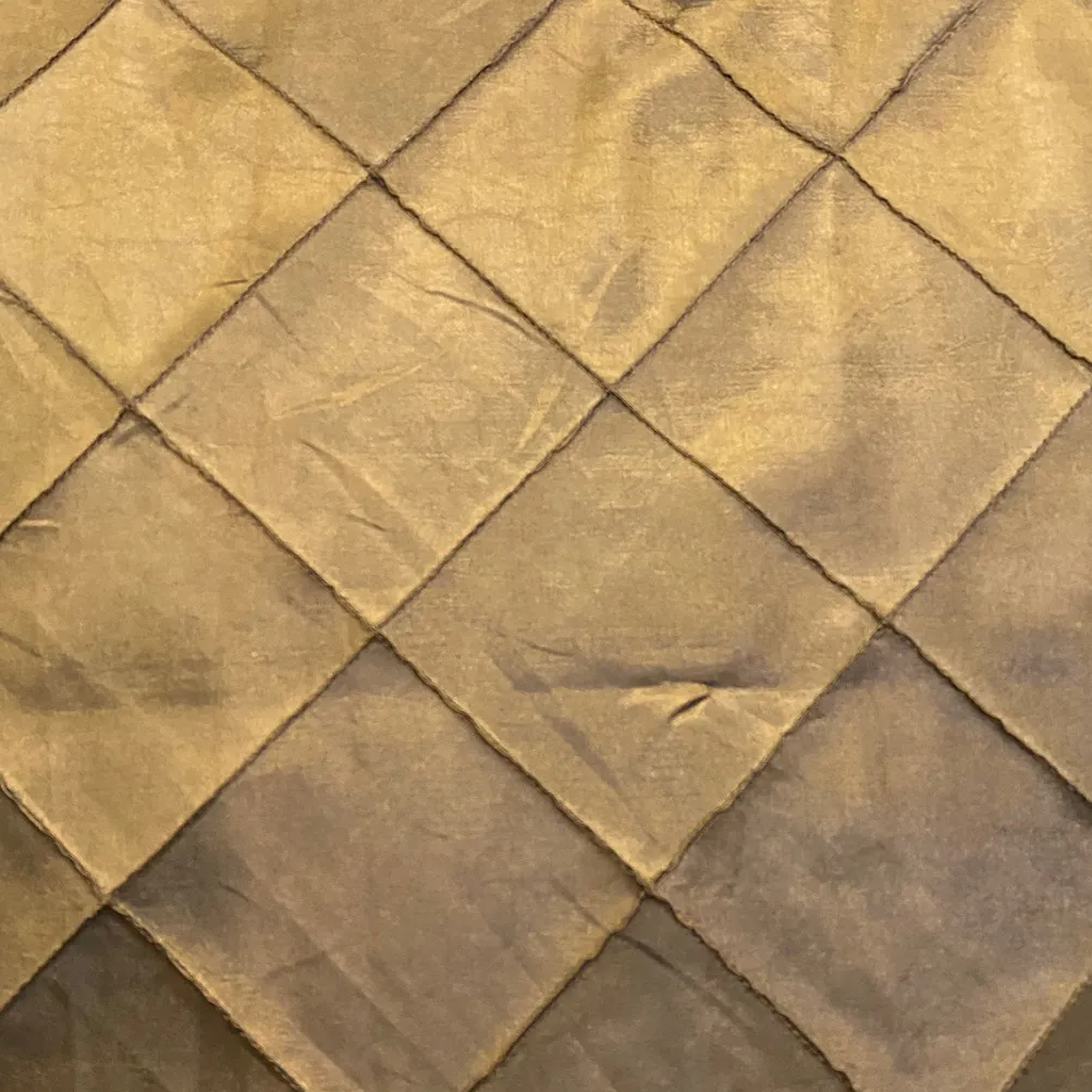4" Pintuck Taffeta Table Linen in Olive 056