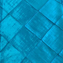 4" Pintuck Taffeta Table Linen in Turquoise 112