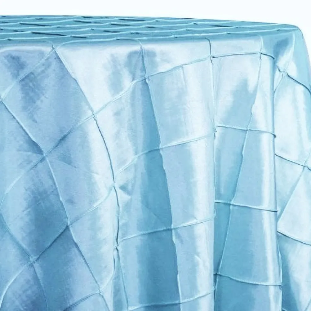 4" Pintuck Taffeta Table Linen in Baby Blue 071