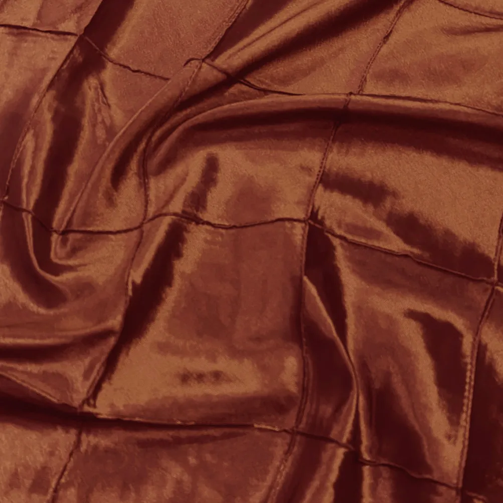 4" Pintuck Taffeta Table Linen in Rust 032
