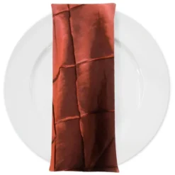 4" Pintuck Taffeta Table Napkin in Rust 032