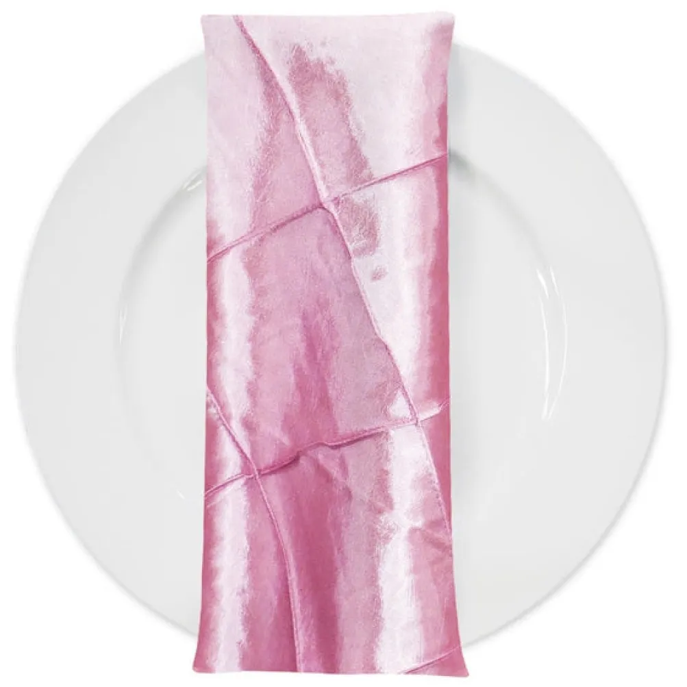 4" Pintuck Taffeta Table Napkin in Pink 072