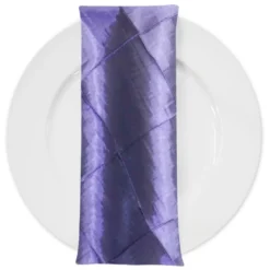 4" Pintuck Taffeta Table Napkin in Purple 079