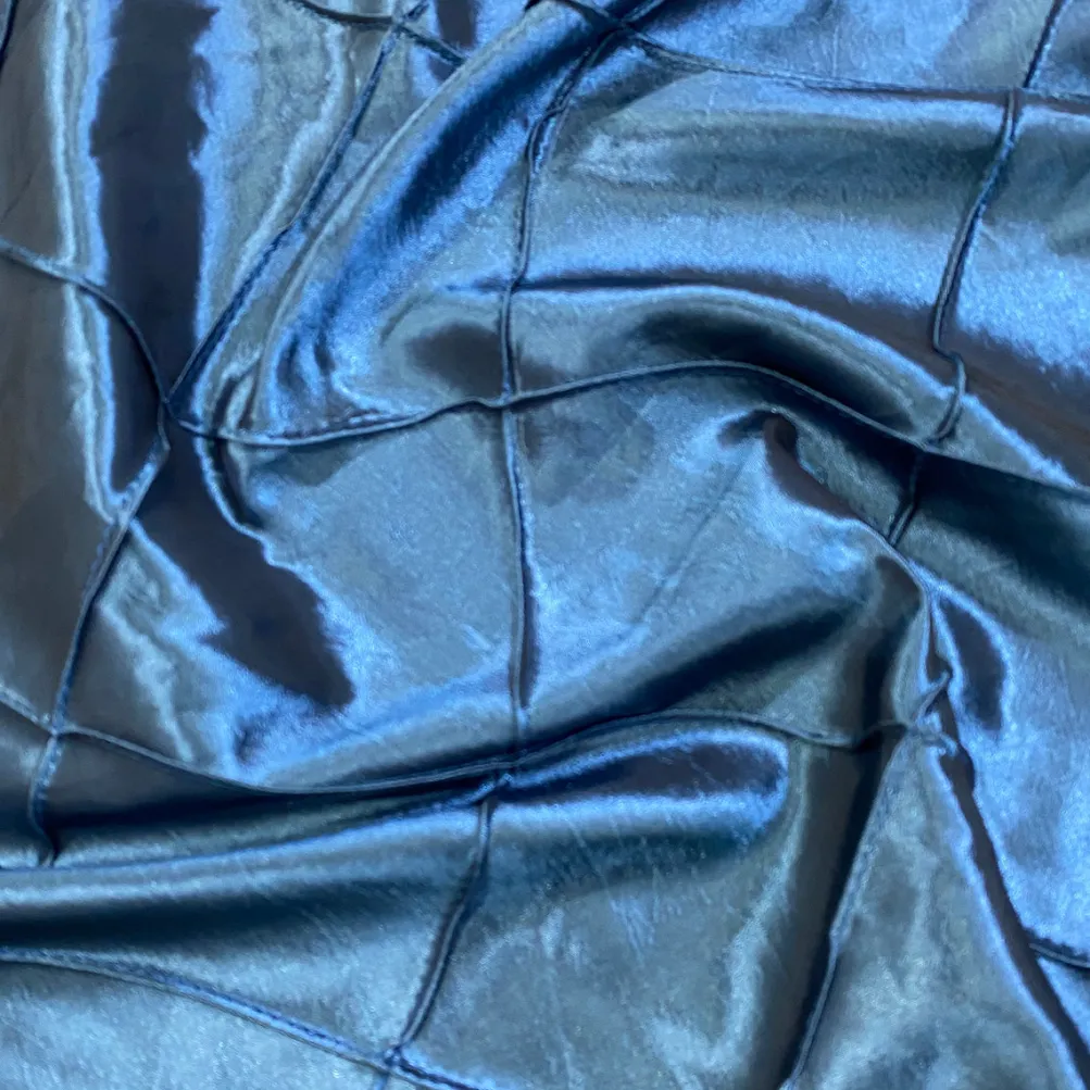 4" Pintuck Taffeta Table Runner in Peacock