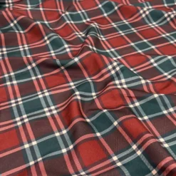 Plaid (Poly Print) Table Linen in Noble