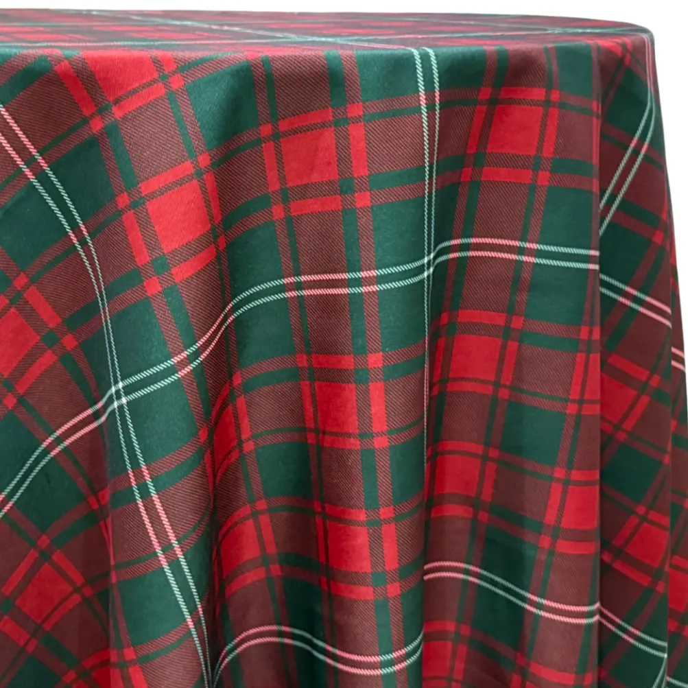 Plaid (Poly Print) Table Linen in Hollyridge