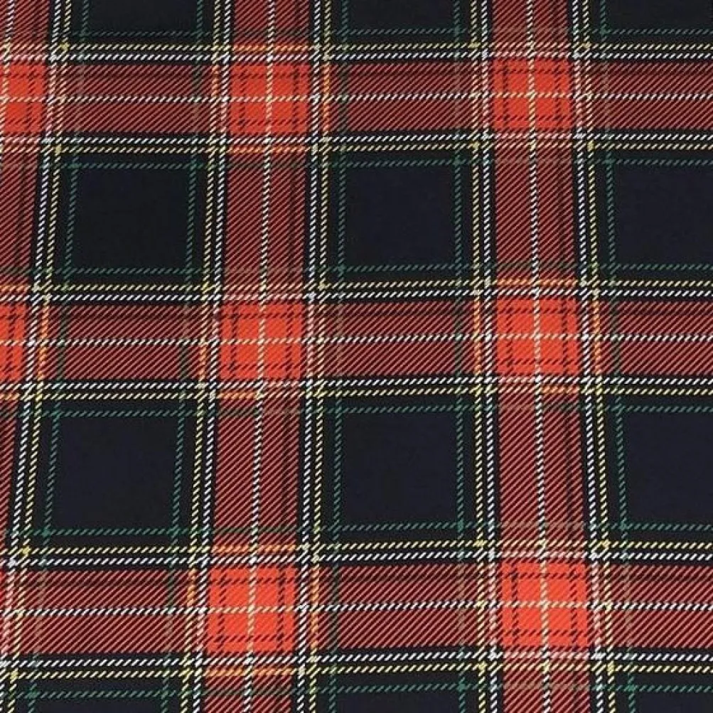 Plaid (Poly Print) Table Linen in Red and Green